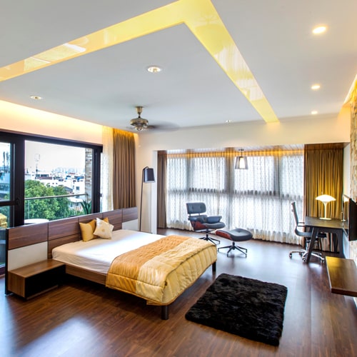 Home interior design in yelahanka large bed room